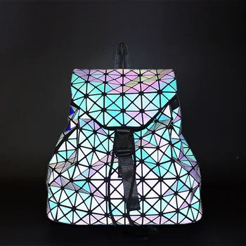 Značka svetelné Geometrické Prešívaný Batohy Luxusné Školské Tašky pre Dospievajúce dievčatá študent Taška Ženy Mochila