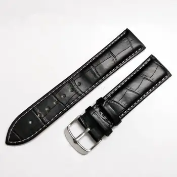 Značka vodotesné Originálne Kožené Hodinky Remienok 22 mm Sledovať Kapela Black Luxusné popruh Tmavé Svetlo Watchband Fo Hodinu Pracky PENGNATATE