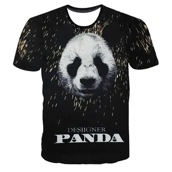 Značku Oblečenia Pohode T-shirt Muži/Ženy 3d Tričko Tlač Dizajnér Panda Krátkym Rukávom Letné Topy Tees tričko Fashion