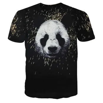 Značku Oblečenia Pohode T-shirt Muži/Ženy 3d Tričko Tlač Dizajnér Panda Krátkym Rukávom Letné Topy Tees tričko Fashion
