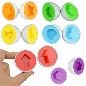Zodpovedajúce Smart Twisted Vajcia Nevyhnutné 6 vajec/set Vzdelávania Vzdelávanie hračky Zmiešané Tvar Múdry Predstierať, Puzzle Smart Baby Dieťa Nástroj Hračky