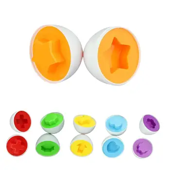 Zodpovedajúce Smart Twisted Vajcia Nevyhnutné 6 vajec/set Vzdelávania Vzdelávanie hračky Zmiešané Tvar Múdry Predstierať, Puzzle Smart Baby Dieťa Nástroj Hračky