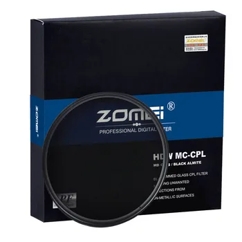 Zomei 77mm CPL Polarizer Filter Slim Pro HD 18 Vrstva MC Kruhový Polarizačný Filter pre Canon Nikon Pentax Sony Leica Objektív