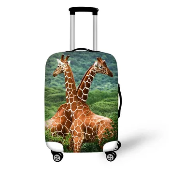 Zoo žirafa vytlačí cestovný kufor batožiny kryt skladovanie taška puzdro hrubé ochranné 18-30 palcový Cestovné Príslušenstvo