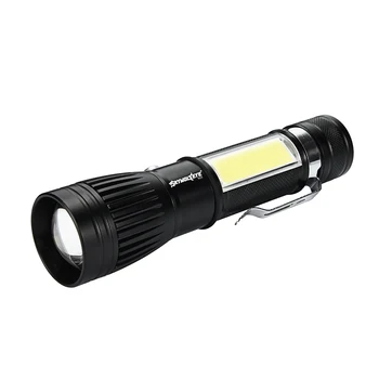 Zoom 2500LM T6 COB LED Baterka Taktické 4-Režim LED Baterkou Hliníkovej Zliatiny Výkonné Lovecké potreby na Kempovanie Lampa+batérie