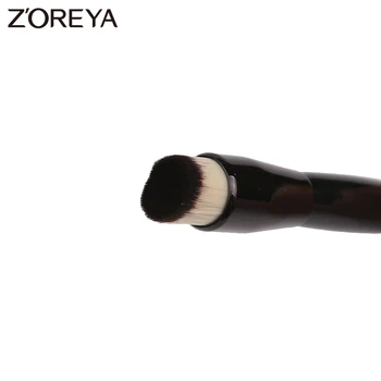 Zoreya Zbrusu Nový prísť Foundation make-up štetce čierne drevo rukoväť Kozmetické štetce pre ženy vlnené vlákno kefa
