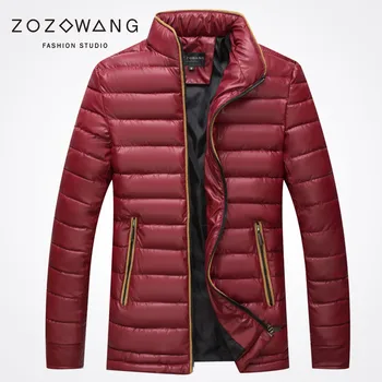 Zozowang 2017 nové pierko čalúnená golier mužov Slim kórejský zimný kabát mužskej mládeže bežné pánske sako príliv zimná bunda mužov