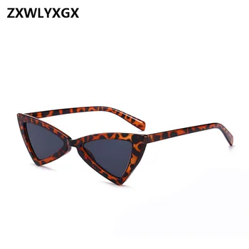 ZXWLYXGX Retro slnečné Okuliare Ženy Cat Eye, Luxusné Značky Dizajnér Slnečné Okuliare Retro Malé Červené dámske Slnečné okuliare Čierne Okuliare oculos