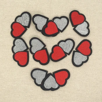 ZYFMPTEX Láska Srdce Vyšívané Škvrny Na Oblečení Železa Šitie Nášivka Odznak Oblečenie Patch Nálepky Oblečenie Craft Príslušenstvo
