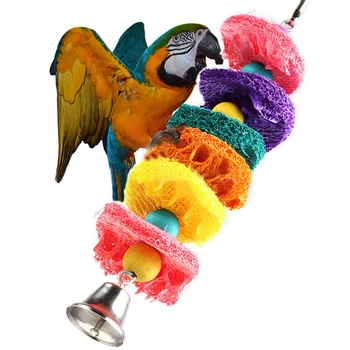 Zábava a zaujímavé pre vtáky Pet Vták Papagáj Parakeet Budgie Cockatiel Klietky Vtákov Hračky hojdacia sieť Hojdačka, Hračky HangingToy brinquedo