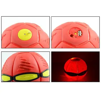Zábavné Frisbee Točiť, LED Svetlo Vonkajšie Hračky Lietajúci Tanier deformovaný loptu deformované Deti, hračky, Darčekové Deformovateľné dekompresný loptu