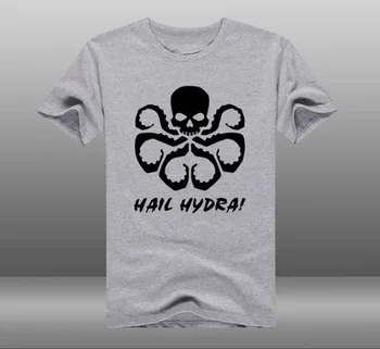 Zástupcovia S. H. I. J. L. D. zdravas hydra T-shirt Módne Kapitán Amerika 3 T t-shirt Bavlna Letné Krátke rukáv voľné Tričká topy
