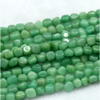 Zľava Veľkoobchod Prírodné Pravý Zelený Aventurine Jade Nugget Voľné Korálky voľnej Forme Guľôčok 3-12mm Nosenie Šperkov 15