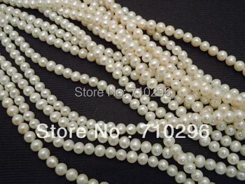 Zľava výrobky,Prírodné Sladkovodné perly 4 mm zemiakov perly náhrdelník šperky korálky,10 reťazce/veľa