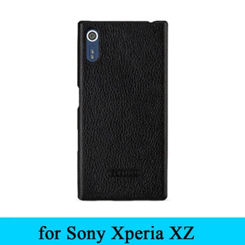 Úplne Nový Top Cow pravej Kože Späť Telefón puzdro pre Sony Xperia XZ F8332 5.2