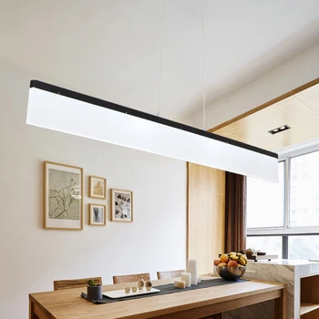 Úrad LED Svetlo Minimumism Moderné Lineárne Prívesok Lampa Visí Bar Droplight Pre Office Štúdia Domova