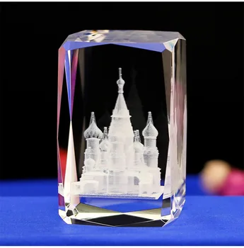 Účinný DOMOV rodinný Talizman - Islamism Mešita Islam Cirkvi Figúrka 3D Crystal socha --doprava zadarmo náklady