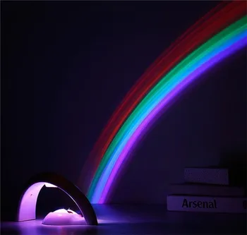 Úžasné Farebné LED Dúhového Svetla, Baby, Deti, Deti, Dieťa, Nočné Svetlo Romantické Vianoce Projektor Lampa na Spanie Spálne