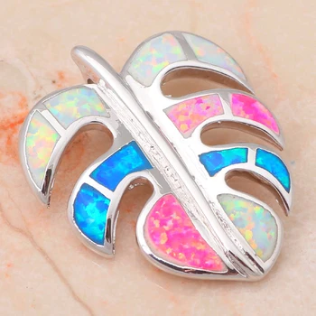 Úžasný dizajn Výročie darčeky Atraktívne Farby Fire Opal Prívesky pečiatka Striebro Módne šperky pre ženy OP483A