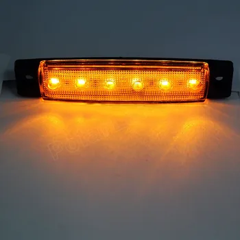 Červená/biela/modrá/zelená/žltá farba 10 Kusov 24V 6 LED Auto, ťahač s Návesom Bočné Obrysové Svetlá Ukazovatele Lampa nový príchod
