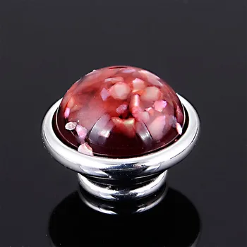 červená živica cabochon s seashell čipy pre DIY kúzlo náramky,náhrdelník,prsteň,925 silver pokovovanie,jewelpops IJP342