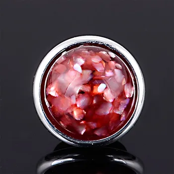 červená živica cabochon s seashell čipy pre DIY kúzlo náramky,náhrdelník,prsteň,925 silver pokovovanie,jewelpops IJP342