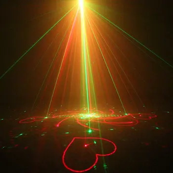 Červený Zelený Laser Lumiere Modré Led Svetlo a Hudobné Vybavenie Na Disco Stroj OnThe Diaľkové Ovládanie Soundlights