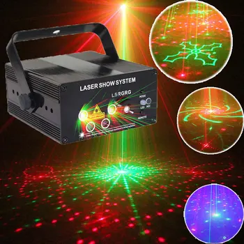 Červený Zelený Laser Lumiere Modré Led Svetlo a Hudobné Vybavenie Na Disco Stroj OnThe Diaľkové Ovládanie Soundlights