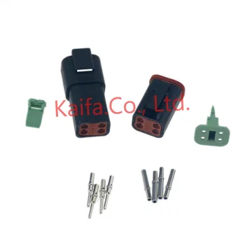 čierna 5 súpravy Súpravy Deutsch DT 2/3/4 Pin Nepremokavé Elektrického Drôtu Konektor plug Kit DT06-2/3/4S DT04-2/3/4P 16-18 GA