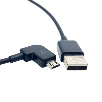 Čierna alebo Biela Ľavej uhle 90 stupňov, Micro USB Samec na USB nabíjací Kábel 20 cm 1m 2m 3m 5m 100 cm pre Tablet
