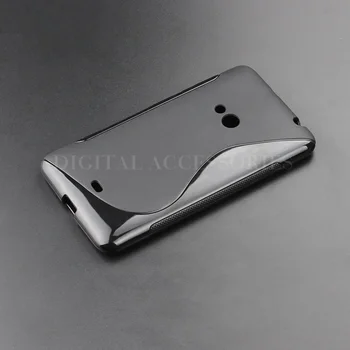 Čierna Farba S-Line Proti Šmyku Gél TPU Slim Mäkké Prípade Zadný Kryt Pre Nokia 625 Lumi 625 Telefón silikónové Prípadoch