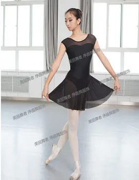 Čierna, Červená, Fialová, Modrá krátky Rukáv sexy M-XL, Dancewear Balet Trikot gymnastika ženy, dievča, tanečné oblečenie balet módne 4 veľkosť