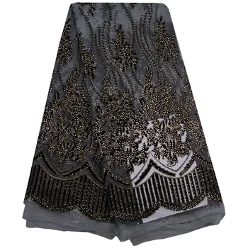 Čierne Africké Čipky Textílie 2017 Ženy Módne Krásna Vysoko Kvalitné Čisté Čipky, Výšivky Francúzsky Tylu Čipky Pre Dámy Šaty 805
