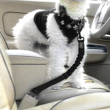 Čierne Auto Pásov Psom Na Vodítku Vozidla Nylon Pet Bezpečnosti Elastické Viesť Pre Malé A Stredne Veľké Psy