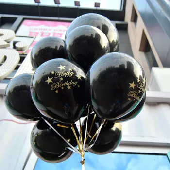 Čierne Balóny Svadobné Party Baloons Srdcia Star Hélium Balón Narodeninovej Party Dekorácie Dospelých, Deti Dekorácie Dovolenku Ballon