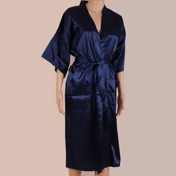 ČIERNE Pánske Oblečenie Predaj Hot Faux Hodvábne Kimono Vaňa Šaty Župan Nightgown Sleepwear Hombre Pijama Veľkosť S M L XL XXL XXXL LS003D