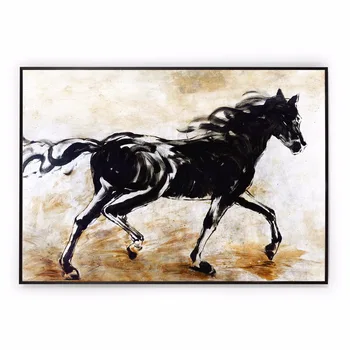 Čierny Kôň Atrament Umelecké Plátno Art Print Maľovanie Plagátu Obrazov Na Stenu Pre Obývacia Izba Domov Dekoratívne Spálňa Decor Č Rám