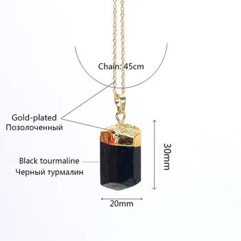 Čierny turmalín prívesok nepravidelný Surovín, liečenia Crystal Náhrdelník čierny kameň prívesok druzy šperky prírodné čakra kameň prívesok