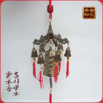 Čína svetlo veža vietor zvonica so šiestimi zvony Mixer Wangcai uhol najsilnejší zvony
