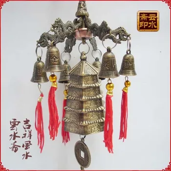 Čína svetlo veža vietor zvonica so šiestimi zvony Mixer Wangcai uhol najsilnejší zvony