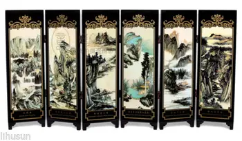 Čínsky Boutique collection Lak tovar maľovanie krásy skladací displej - Jedinečný Romantika