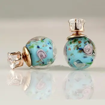 Čínsky štýl 2016 keramiky Vintage earing S Kvetmi módne Dvojité Pearl Náušnice Pre Ženy šperky 3 Farby Zadarmo Lode