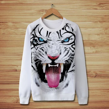 Čínsky štýl tigra vzor 3D tlač módne bežné pulóver hoodies Nový príchod kvality koži-priateľský, mikiny mužov S-4XL