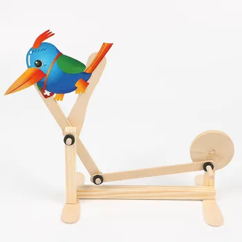 Ďatle model DIY vedy a techniky malých výrobných vedecké experimenty drevené hračky