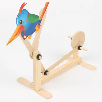 Ďatle model DIY vedy a techniky malých výrobných vedecké experimenty drevené hračky