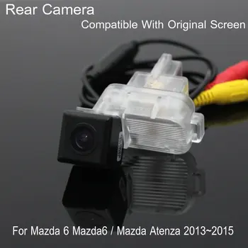 Ľudmila Pre Mazda 6 Mazda6 / Mazda Atenza 2013~RCA Pôvodná Obrazovka Kompatibilná súprava do parkovacia Kamera Späť Do Zadnej strane Fotoaparátu