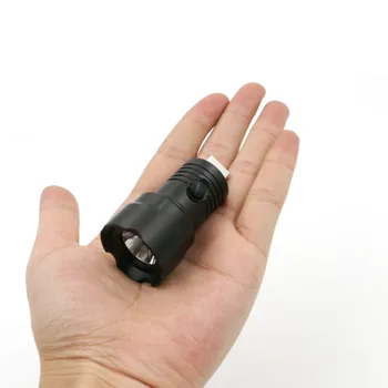 Šikovný USB T6 LED Baterkou 4 Režim usb Flash Light Vrecku LED Baterka Zoomovateľnom Lampa Pre Lov Black DropShipping