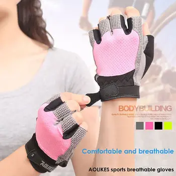 Školenia Pol Prsta Rukavice Športové Fitness Cvičenie Zápästie Multifunkčné Rukavice pre Mužov, Ženy Absorpciu Potu Trenie Resistance