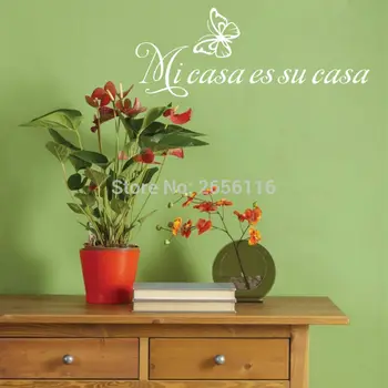 Španielsky Citácie Mi CASA ES SU Casa Home Decor Art Vinyl Nápisy Vytesané nástenná maľba Na Sedenie Miestnosti Dekorácie