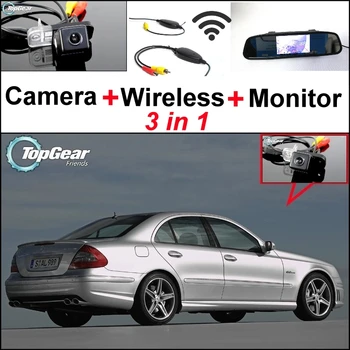 Špeciálne WiFi Kamera + Bezdrôtový Prijímač + Zrkadlo Monitor 3in1 Jednoduché DIY Parkovací Systém Pre Mercedes Benz MB Triedy E W211
